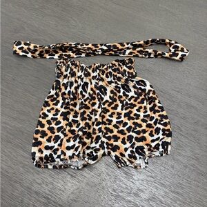 Leopard Print Baby Bloomers with Headband